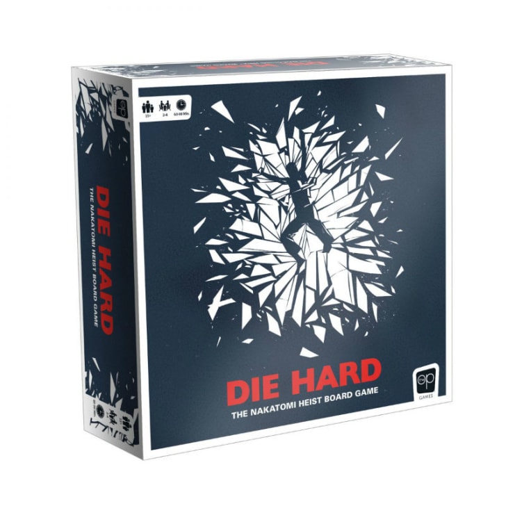 The box art for the 'Die Hard: The Nakatomi Heist' board game is pictured