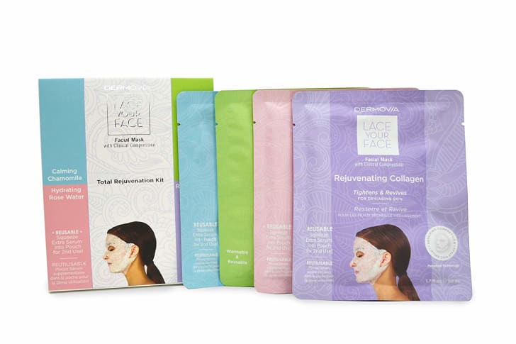 An image of four Dermovia masks in their packaging.