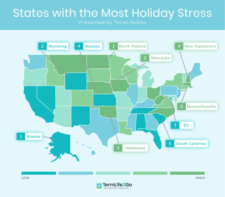 The 5 Most StressedOut States Around the Holidays Mental Floss