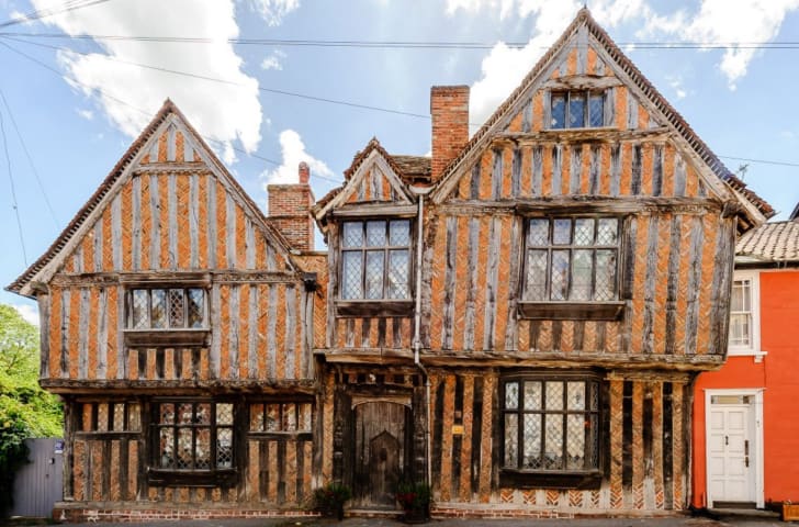 The historic De Vere House in Lavenham, Suffolk, which was used in the 'Harry Potter' films to create Godric’s Hollow, is for sale.