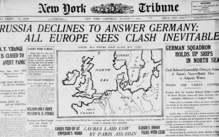 WWI Centennial: France Mobilizes Germany Declares War on Russia