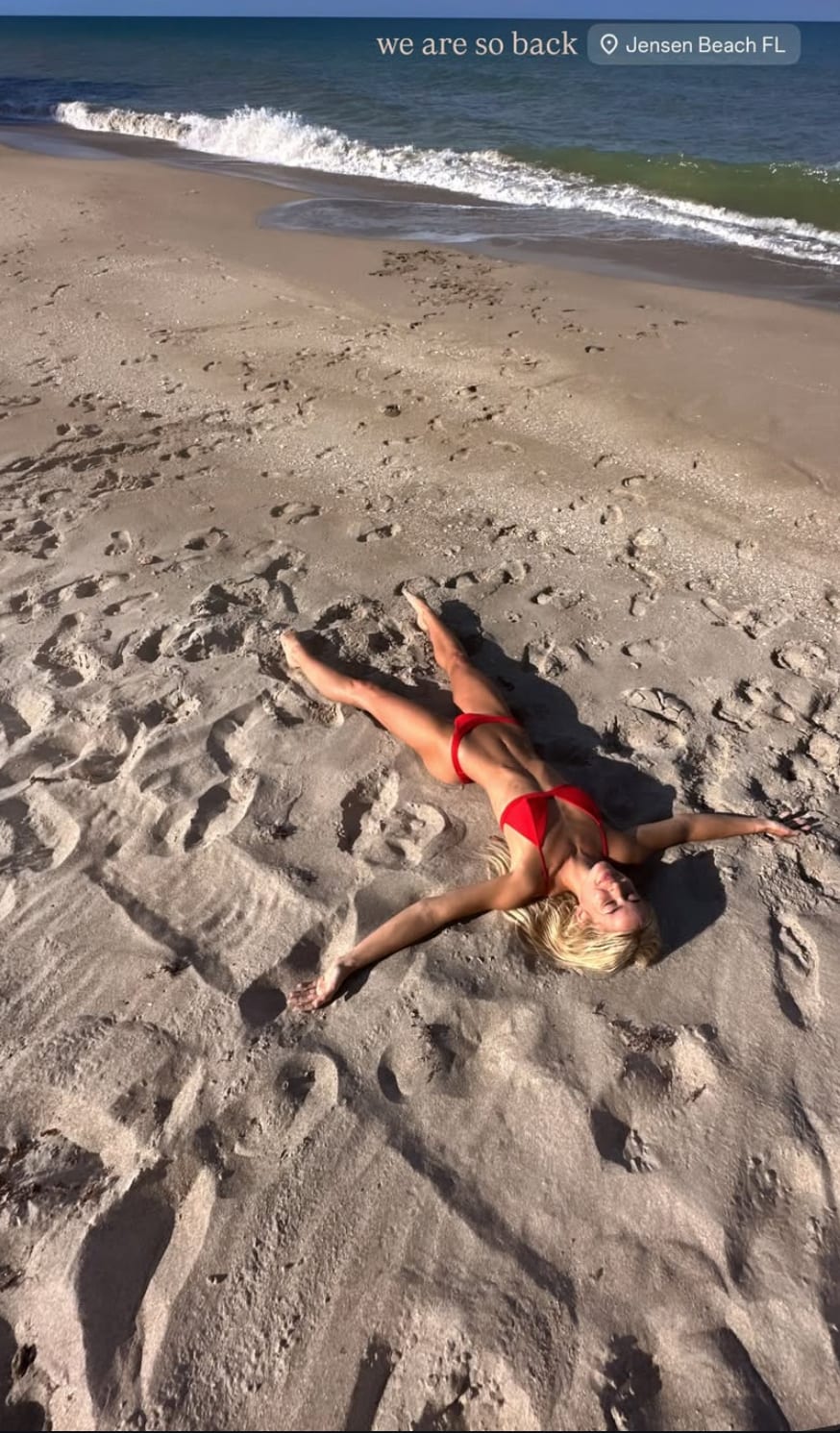 Livvy Dunne Unwinds After Kentucky Derby In Red Bikini On Florida Beach
