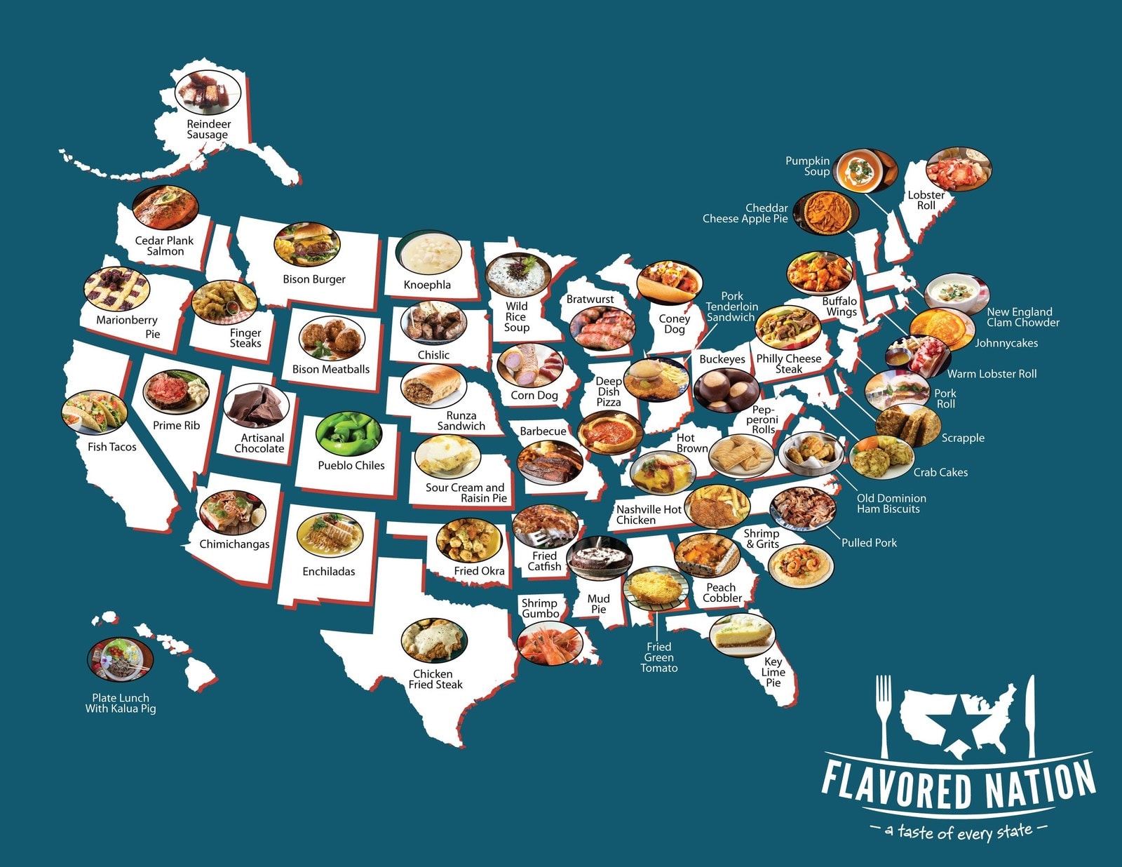 Most iconic foods across the 50 states, got a fork?