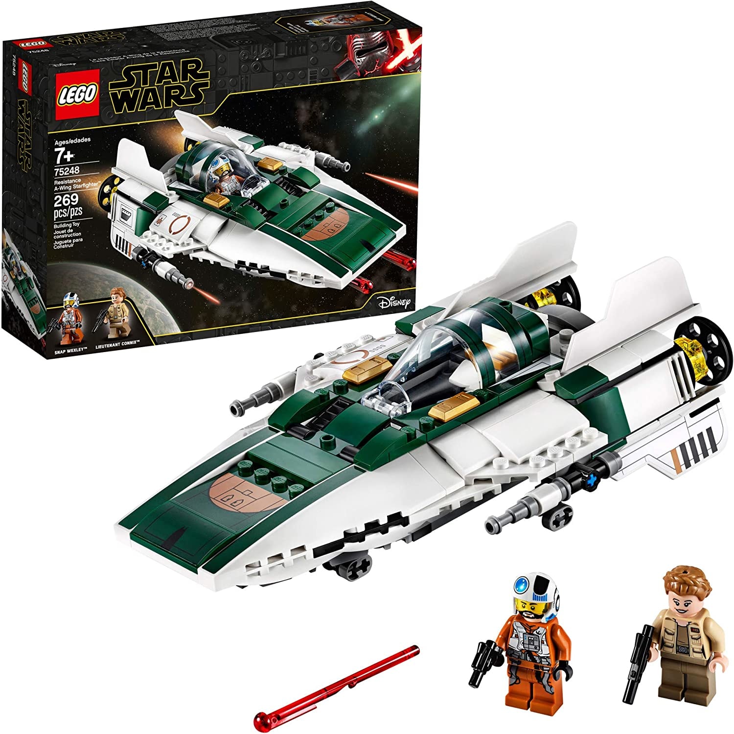 LEGO Star Wars: The Rise of Skywalker Resistance A Wing Starfighter 