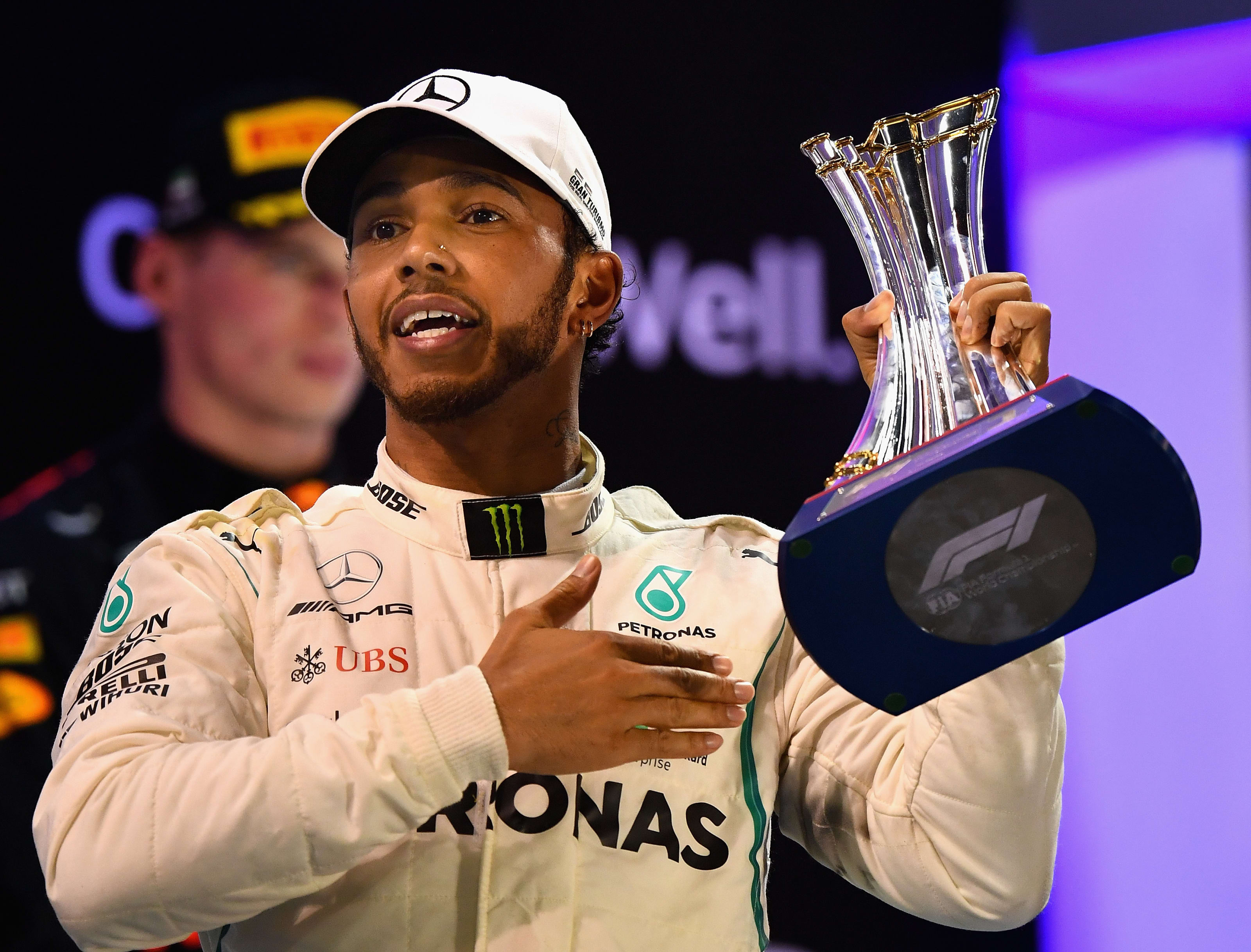 Grand Prix trophy during the Formula 1 Emirates Grand Prix de