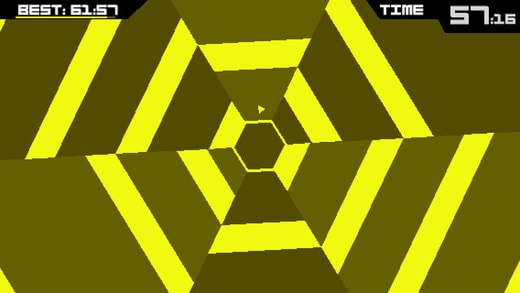 super hexagon game real world