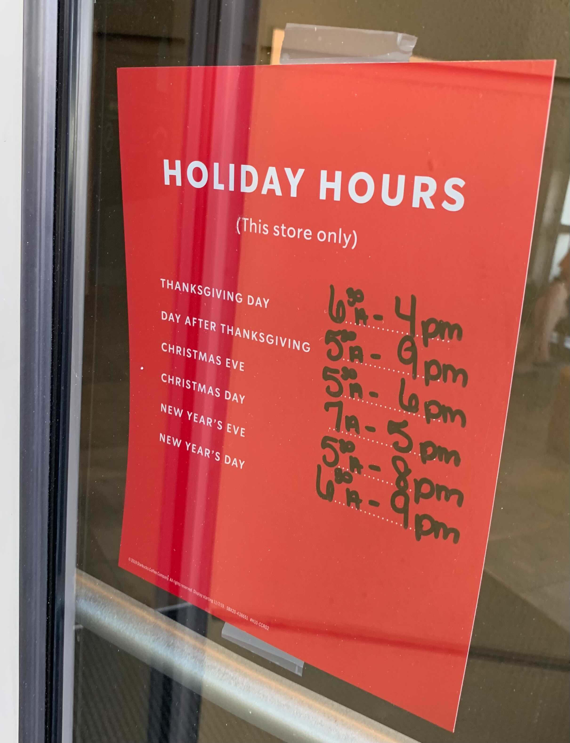 Starbucks: What their Eve hours 2021?