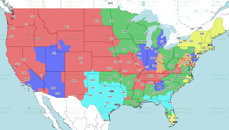 NFL Week 1 TV coverage maps