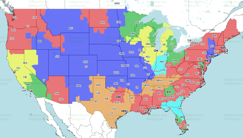 NFL 2017: TV Schedule and broadcast map for Week 13
