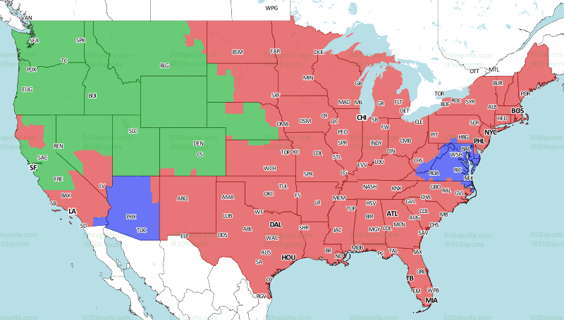NFL TV Schedule and broadcast map for Week 1, 2018