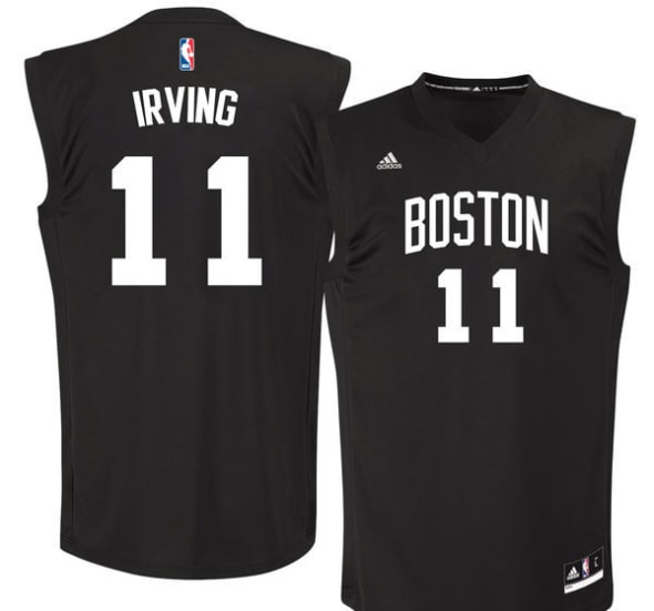 Youth Kyrie Irving Black Boston Celtics Name & Number T-Shirt