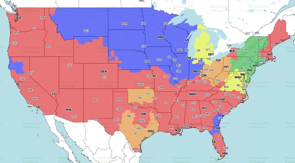 NFL coverage map 2020: TV schedule Week 10
