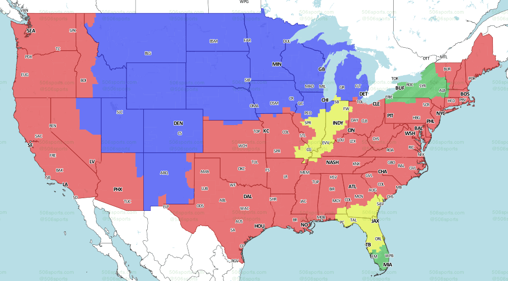 NFL coverage map 2019: TV schedule Week 11