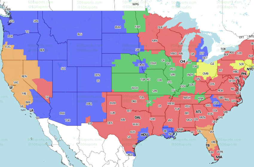 NFL TV Schedule and Broadcast Map: Week 8