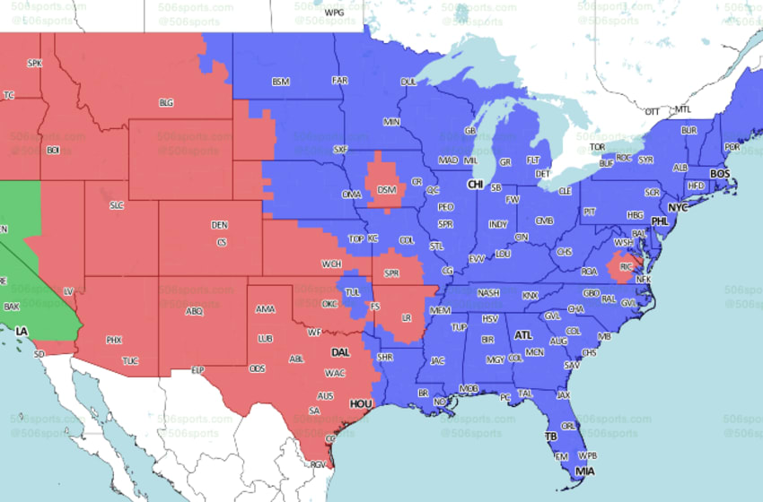 Week 16 Nfl Coverage Map Nfl Tv Schedule, Coverage Maps For Week 16