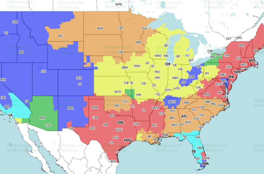 NFL TV Schedule and Broadcast Map Week 3
