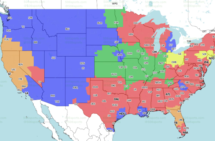 NFL TV Schedule and Broadcast Map Week 8