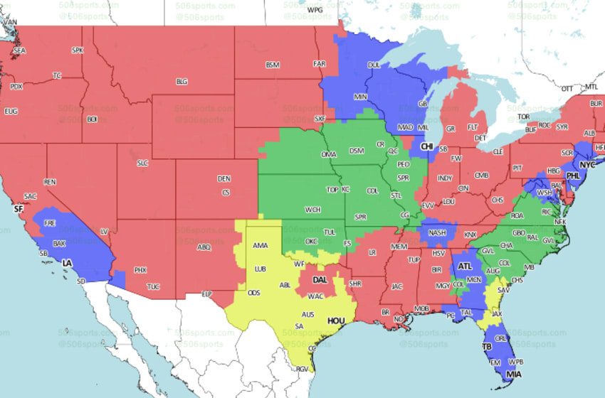 NFL TV Schedule and Broadcast Map Week 10