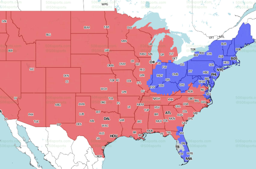 NFL TV Schedule and Broadcast Map Week 12