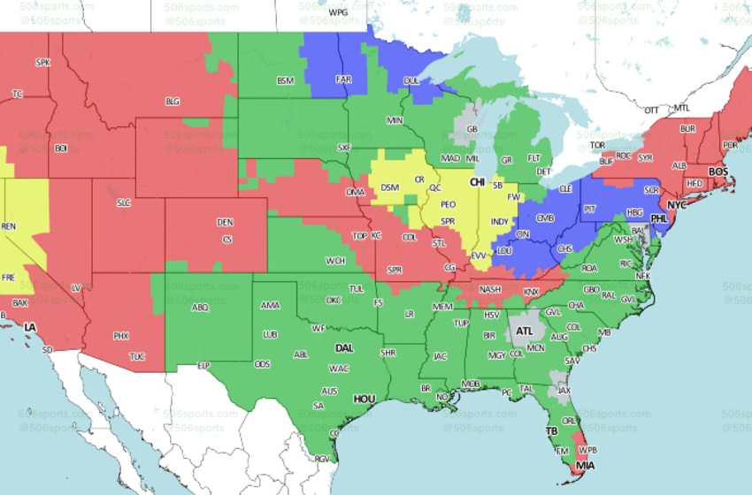 NFL Week 13 TV Schedule and Broadcast Map