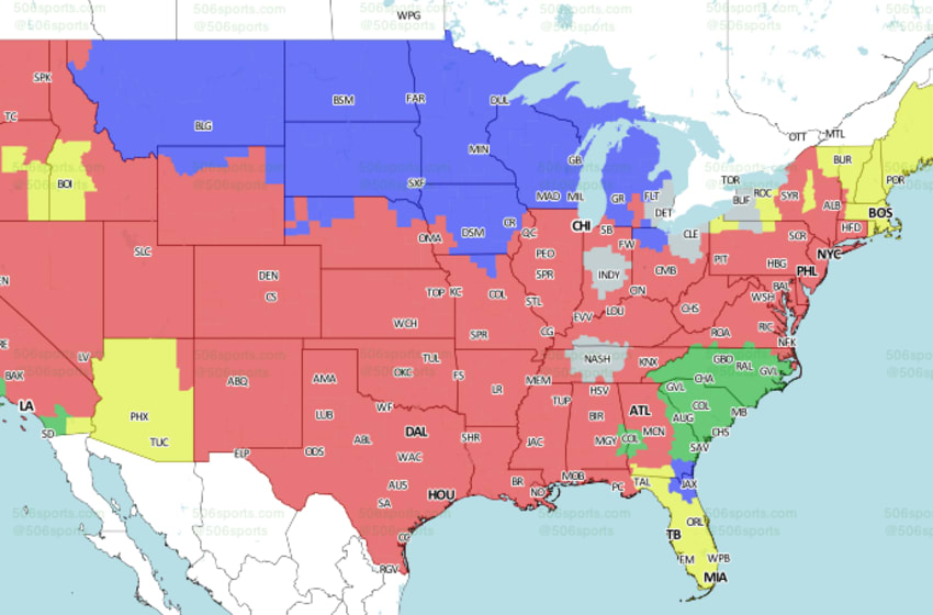 NFL Week 14 TV Schedule and Broadcast Maps