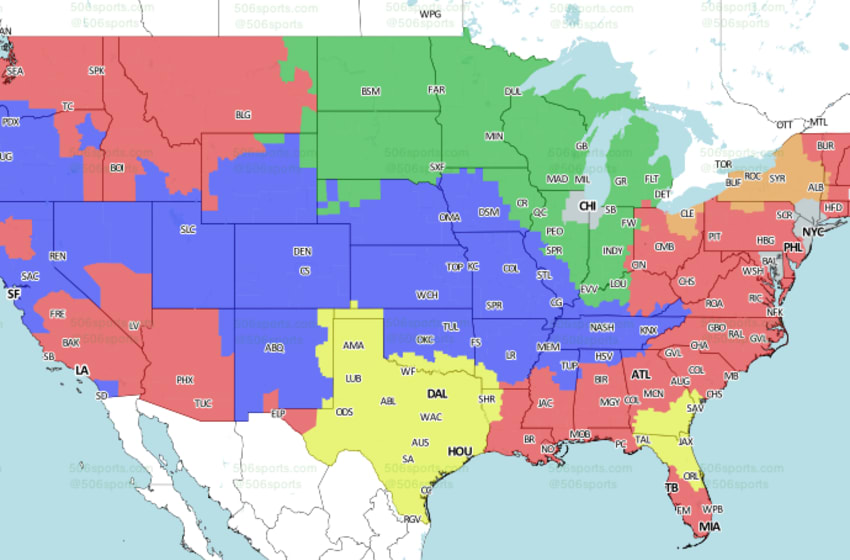 NFL Week 15 TV Schedule and Broadcast Map