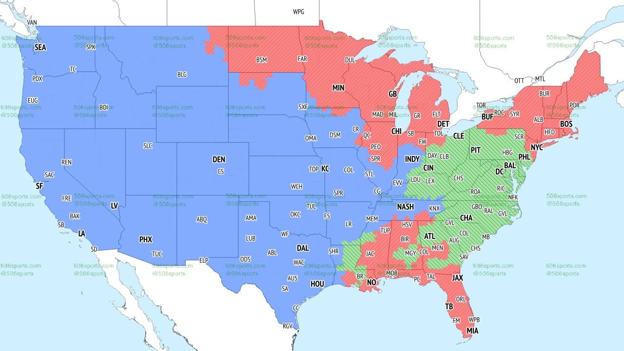 Mapa de cobertura de la NFL 2022: horario de TV Semana 15