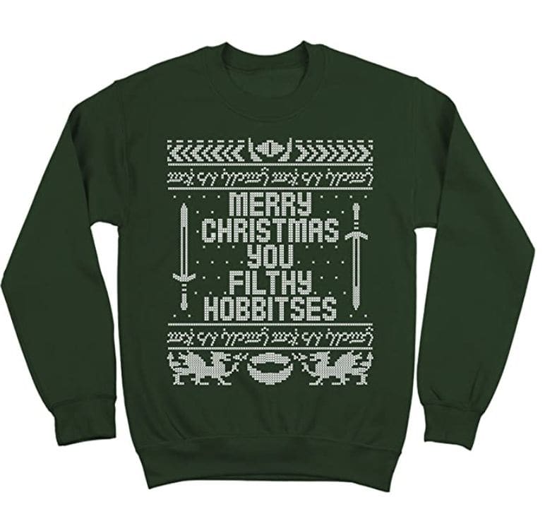 Discover Funny Threads Outlet's Lord of the Rings Christmas sweater on Amazon.