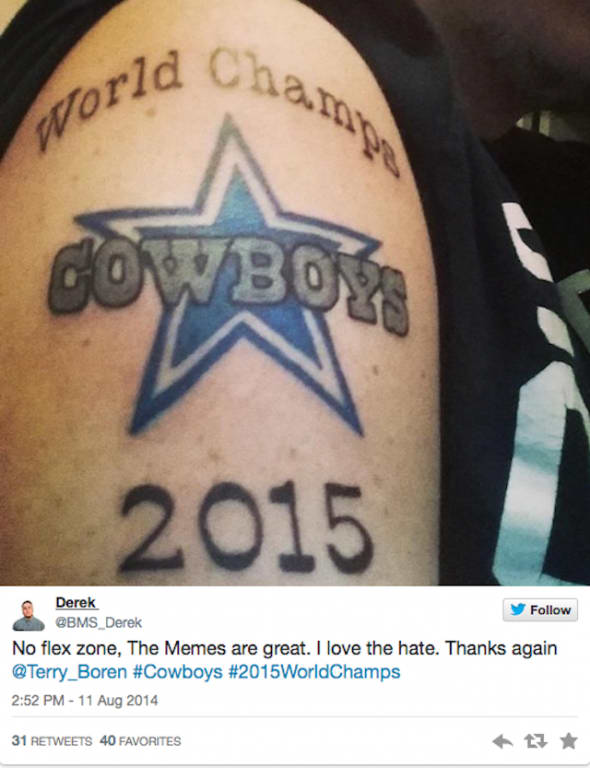 Florida man get Dallas Cowboys Super Bowl LI tattoo on his arm now needs  tattoo removal advice