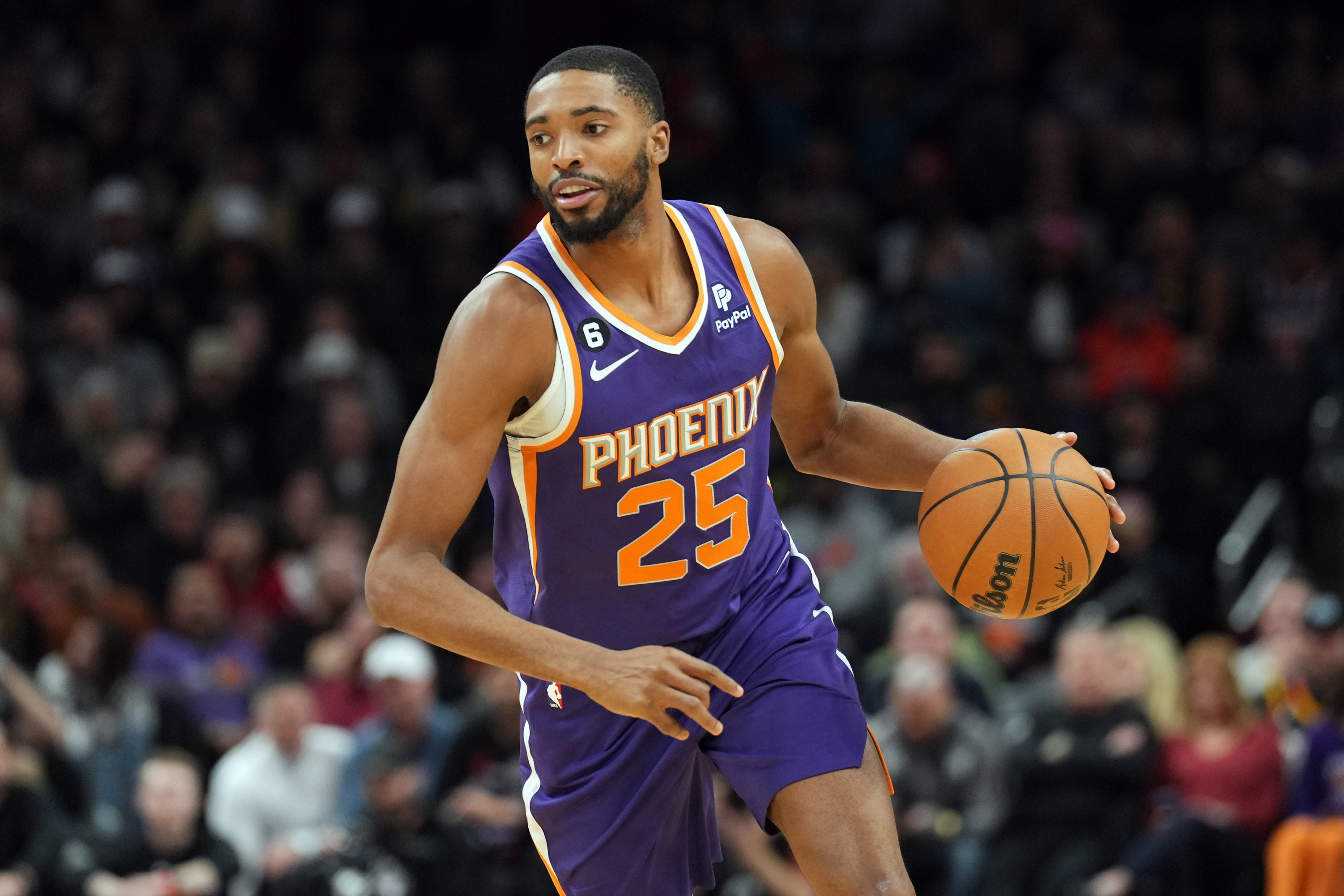 Brooklyn Nets' Mikal Bridges embraces the Kevin Durant trade