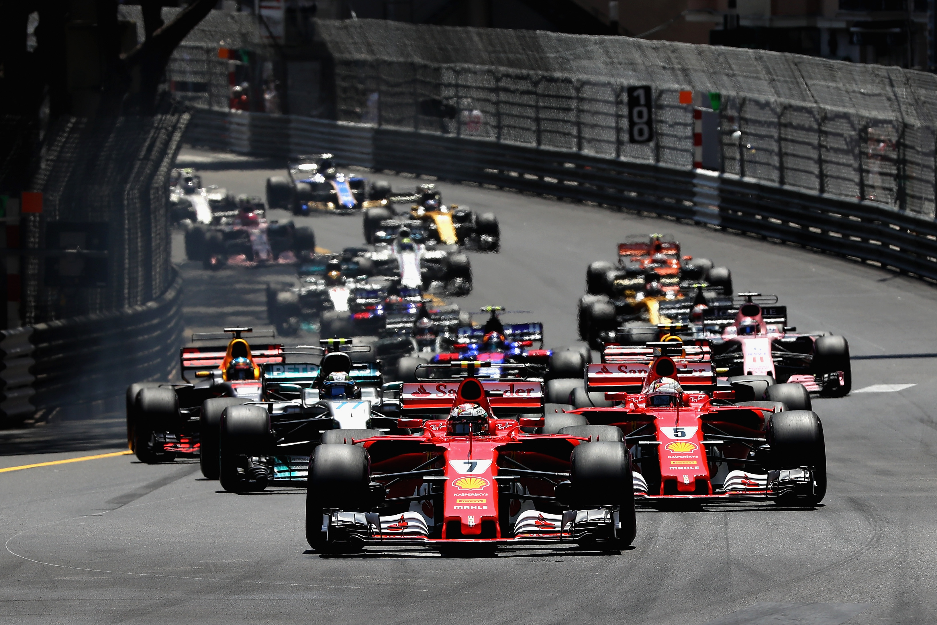 Vettel leads Ferrari 1-2 at Monaco