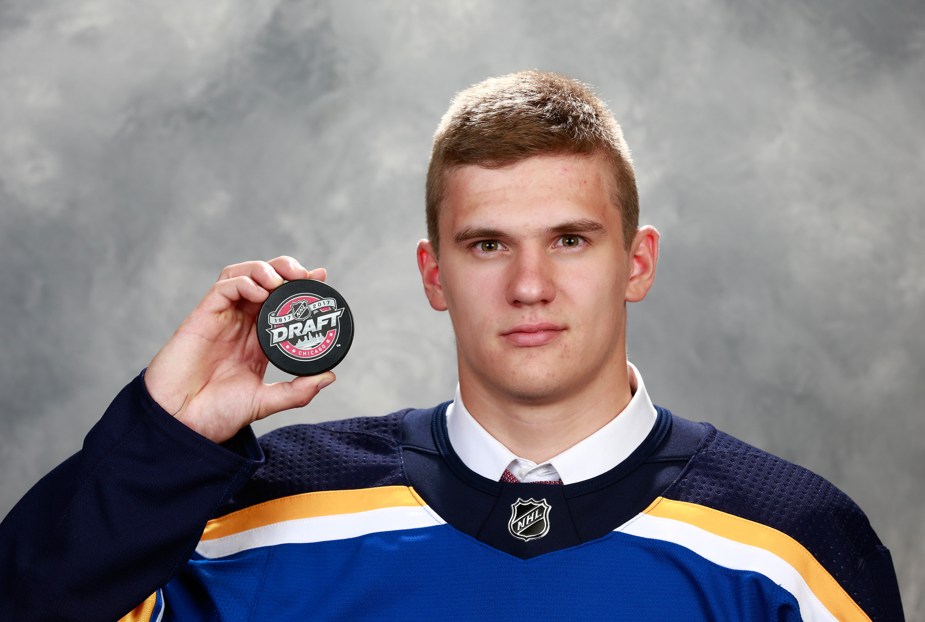 The Blues want to keep Klim Kostin in the minors, and the first