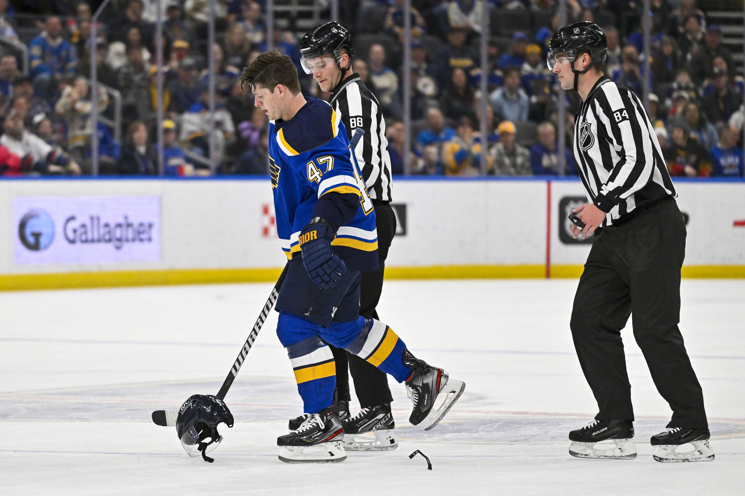 Blues' Krug out at least 6 weeks due to injury