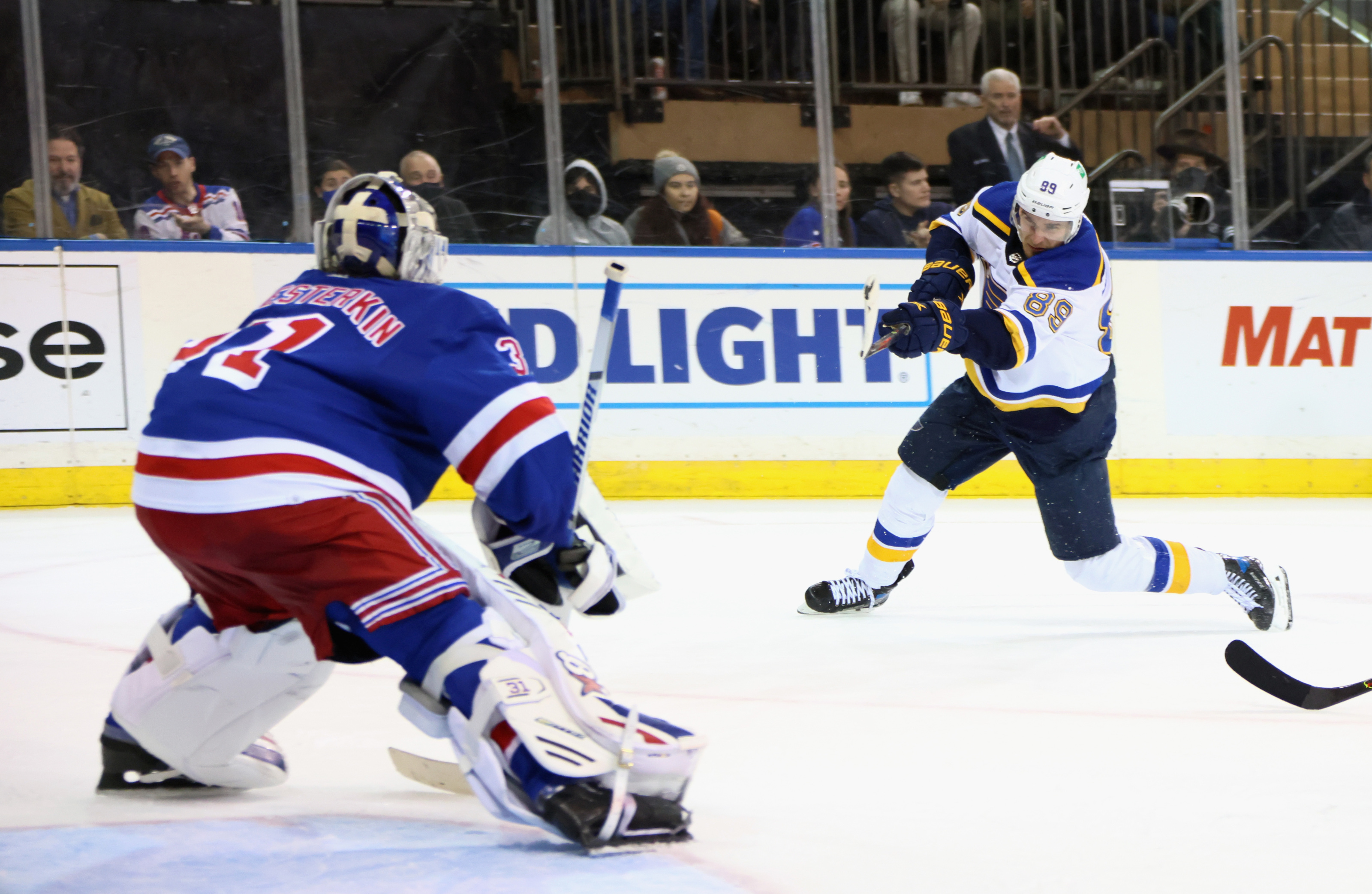 Jake Walman of the St. Louis Blues looks on during the game against News  Photo - Getty Images