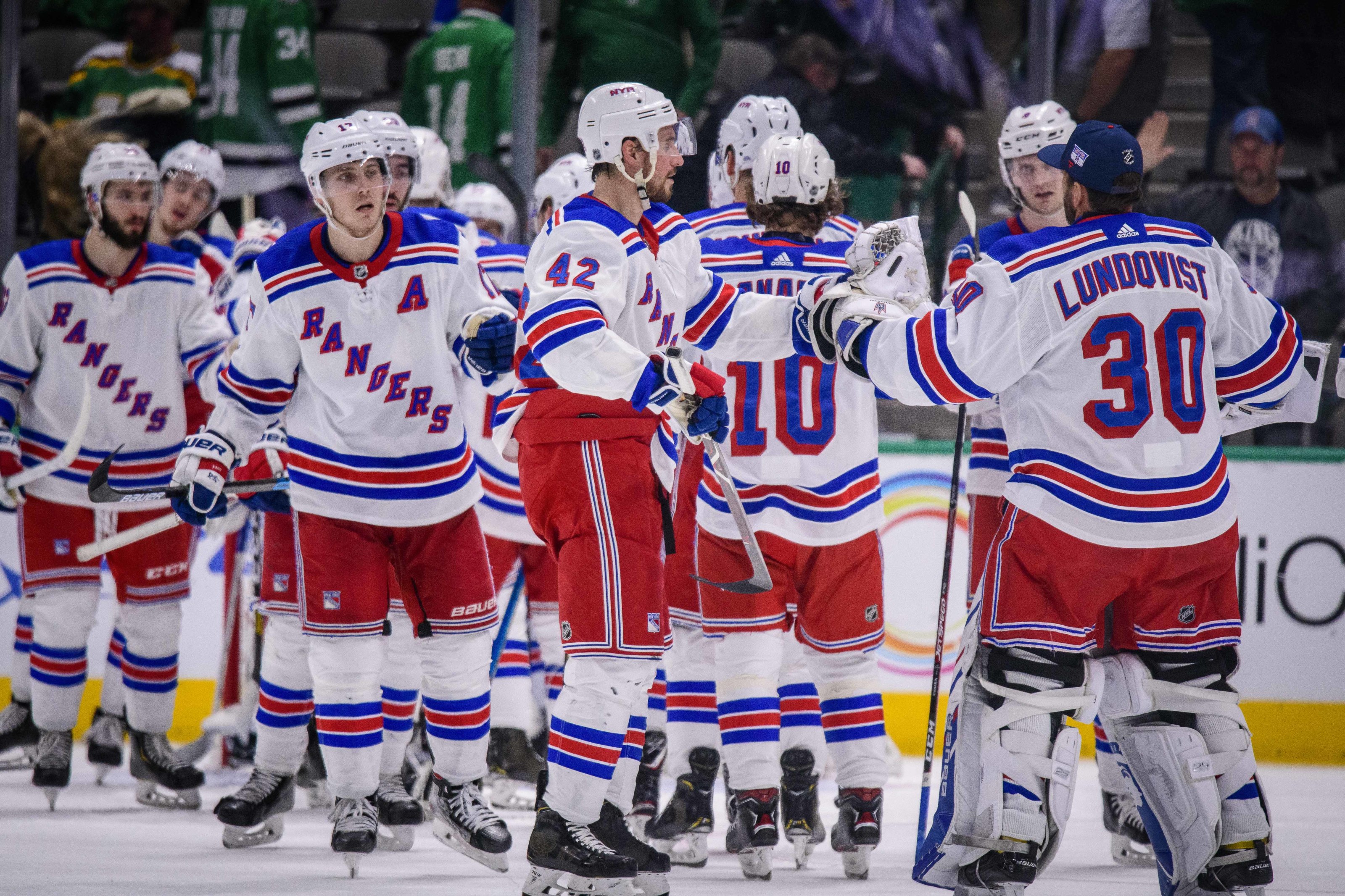 New York Rangers on national TV on NBC seven times