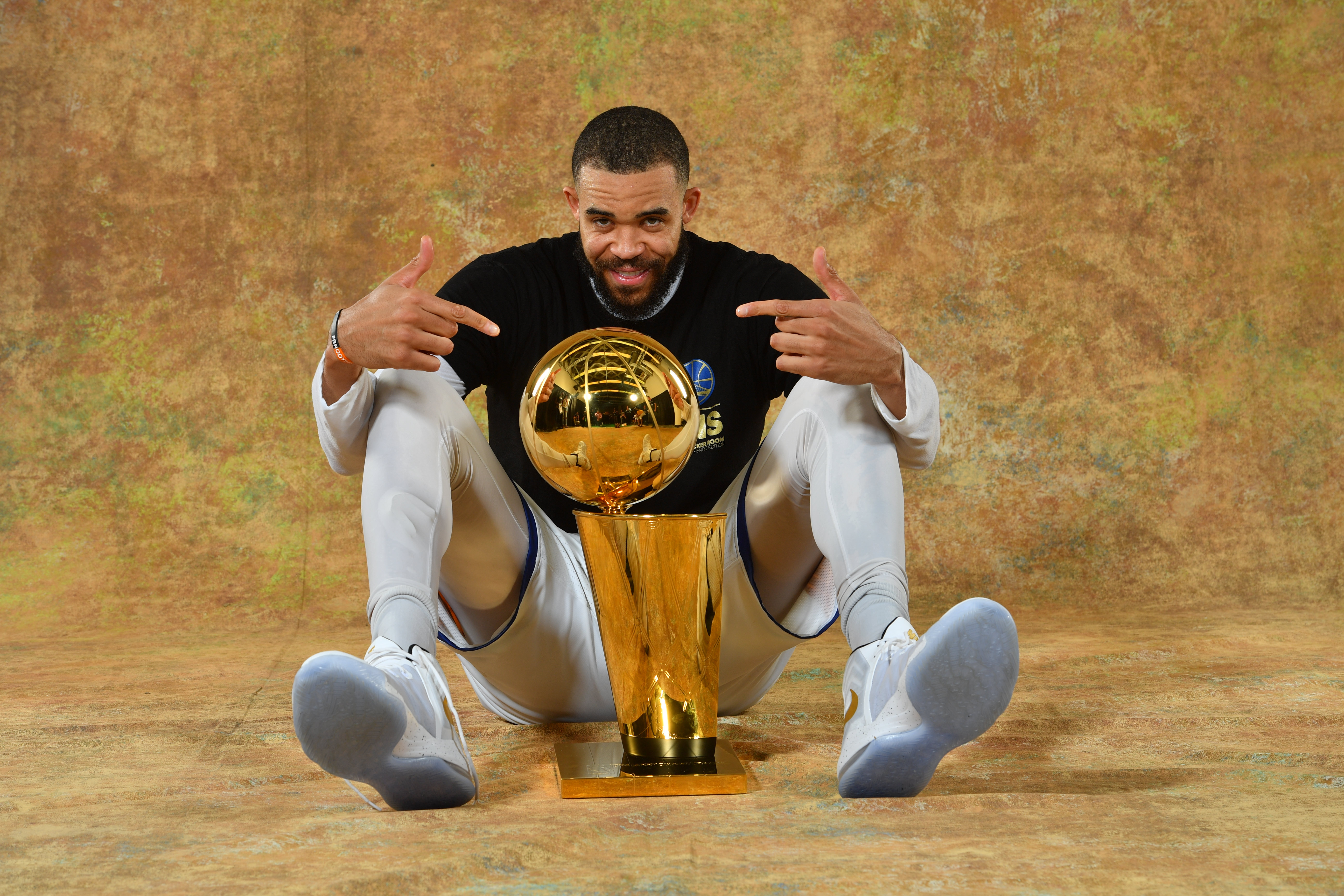 A view of the Larry O'Brien Championship Trophy during the ring News  Photo - Getty Images