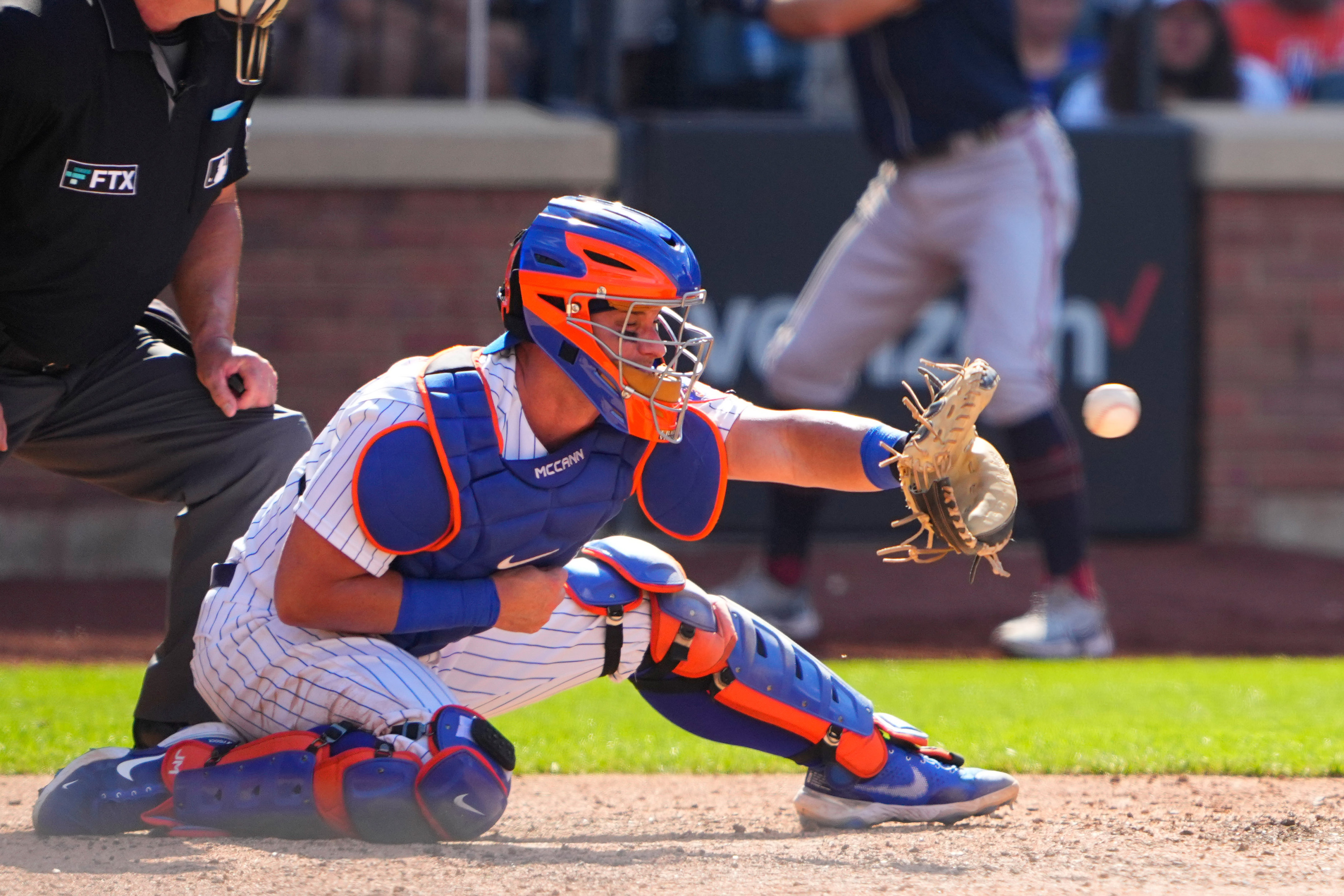 New York Mets catcher James McCann during an instrasquad game at
