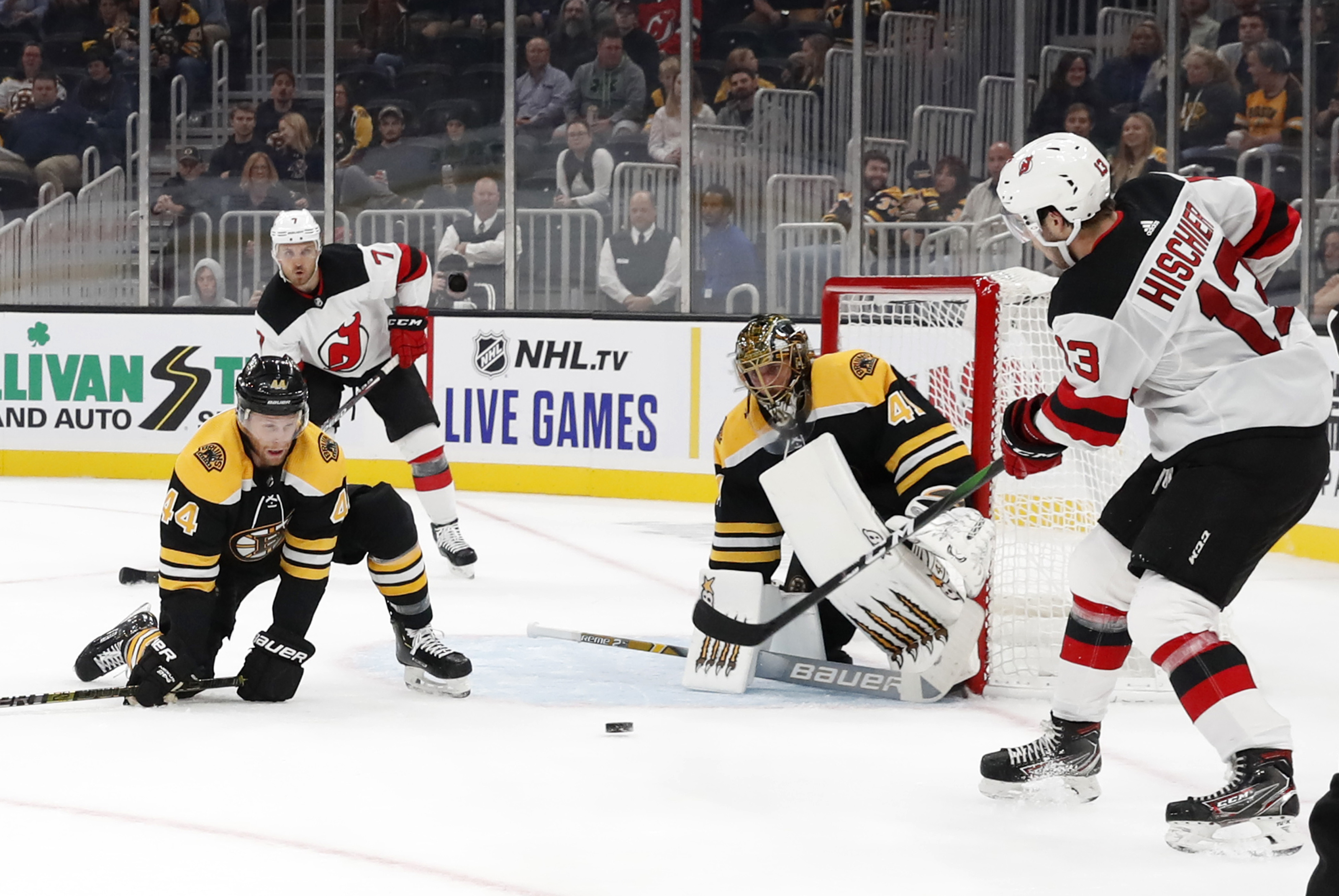 Bruins blank Devils in home opener at TD Garden