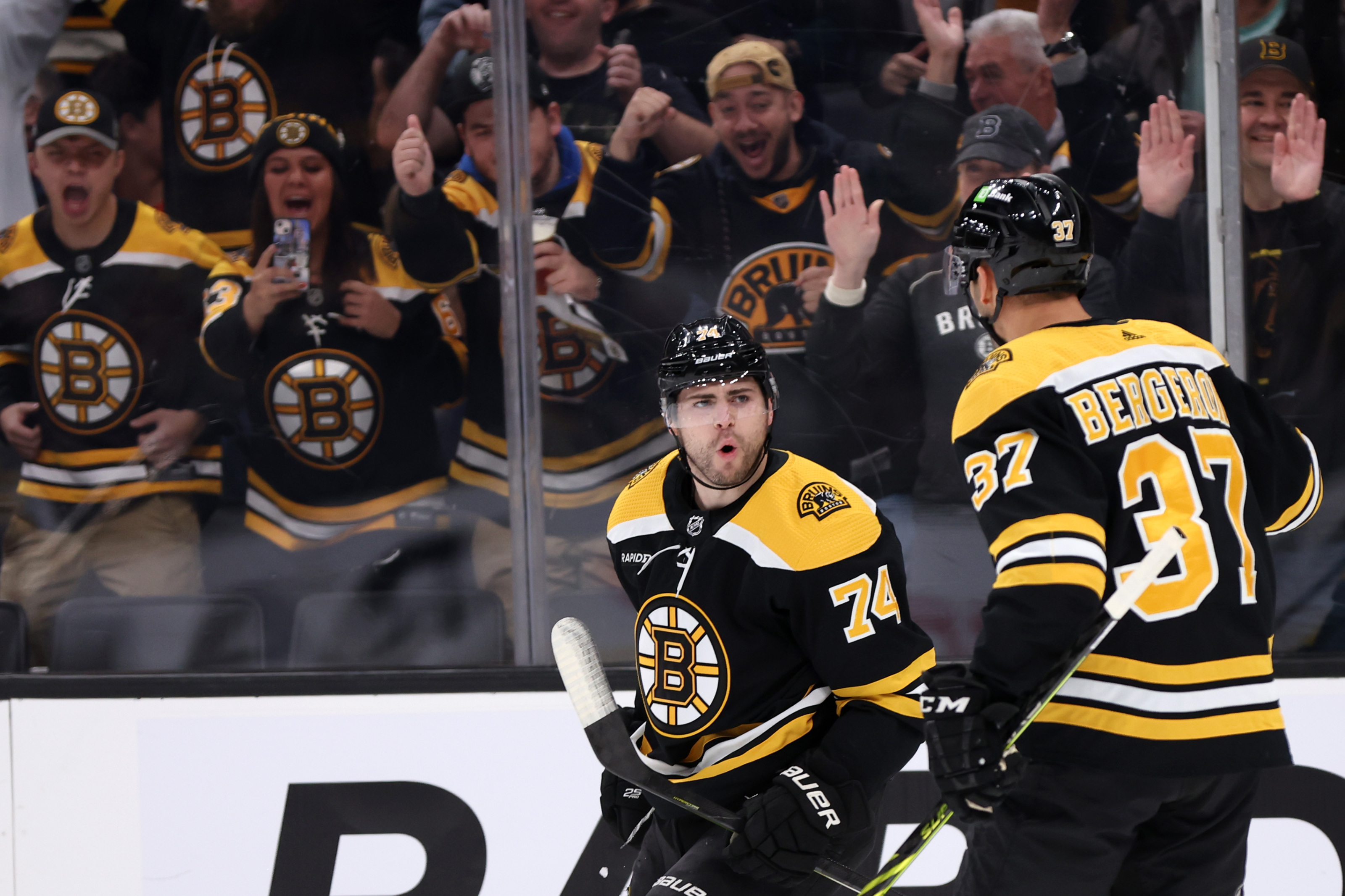 Florida Panthers celebrate shock Boston Bruins playoff win in