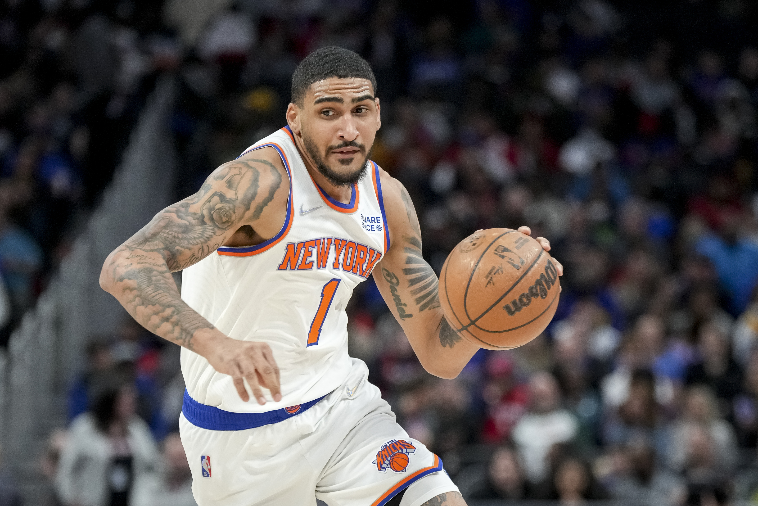 Obi Toppin New York Knicks Fanatics Branded NBA 3/4-Sleeve