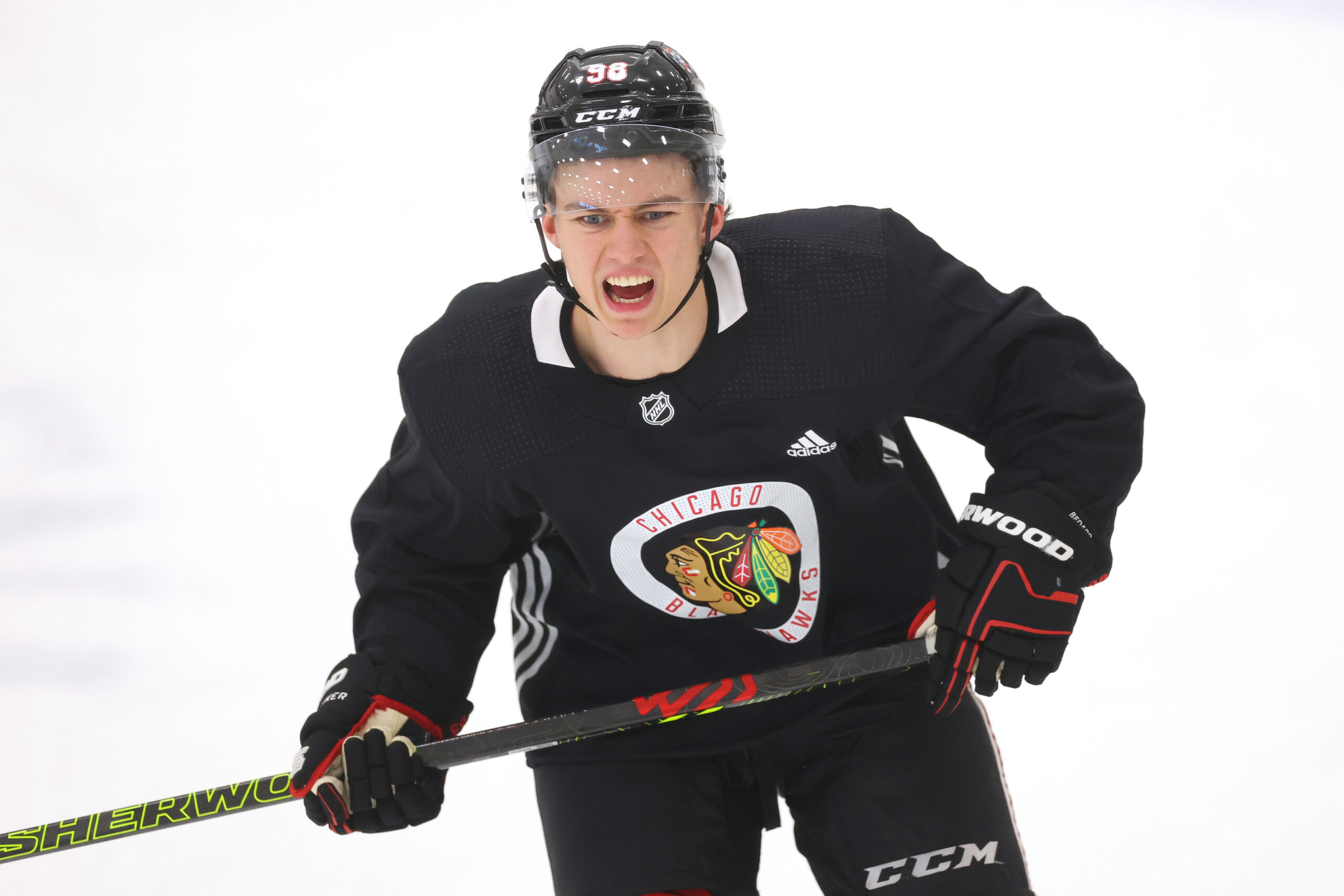 Connor Bedard scores hat trick in first appearance with Chicago Blackhawks