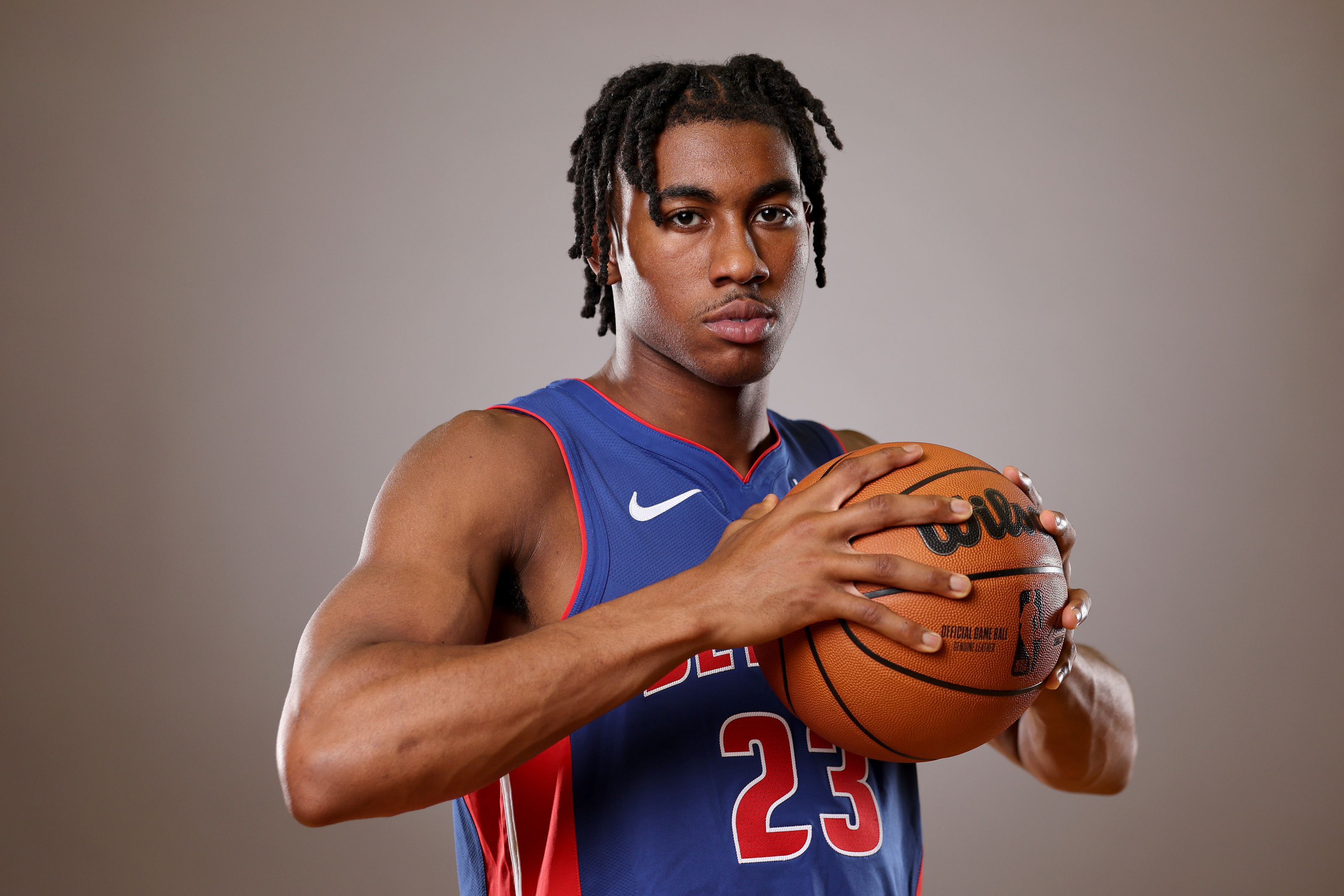 Jaden Ivey of the Detroit Pistons poses during the 2022 NBA Rookie News  Photo  Getty Images
