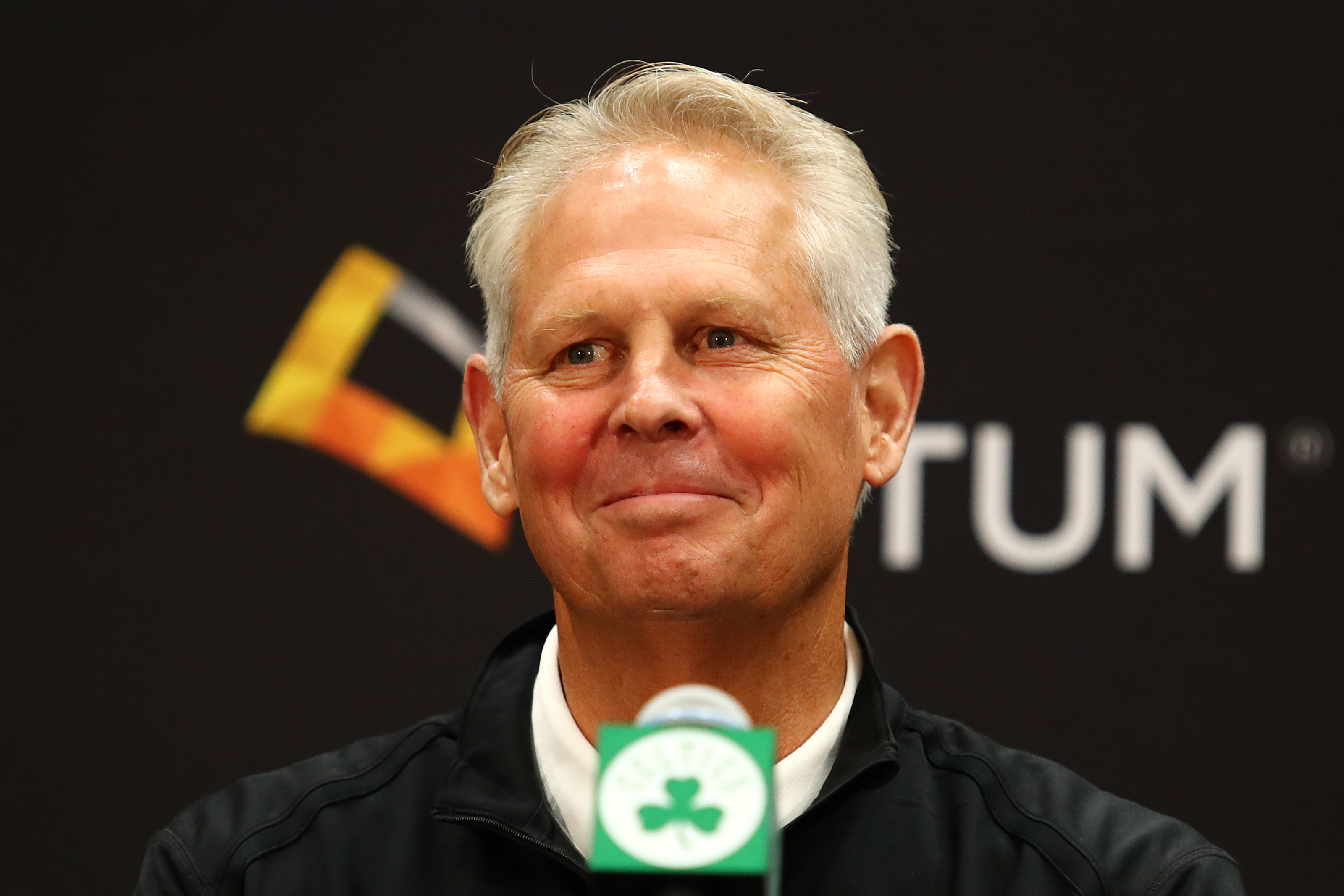 What's it all about? Jays' Danny Ainge (right) can't seem to