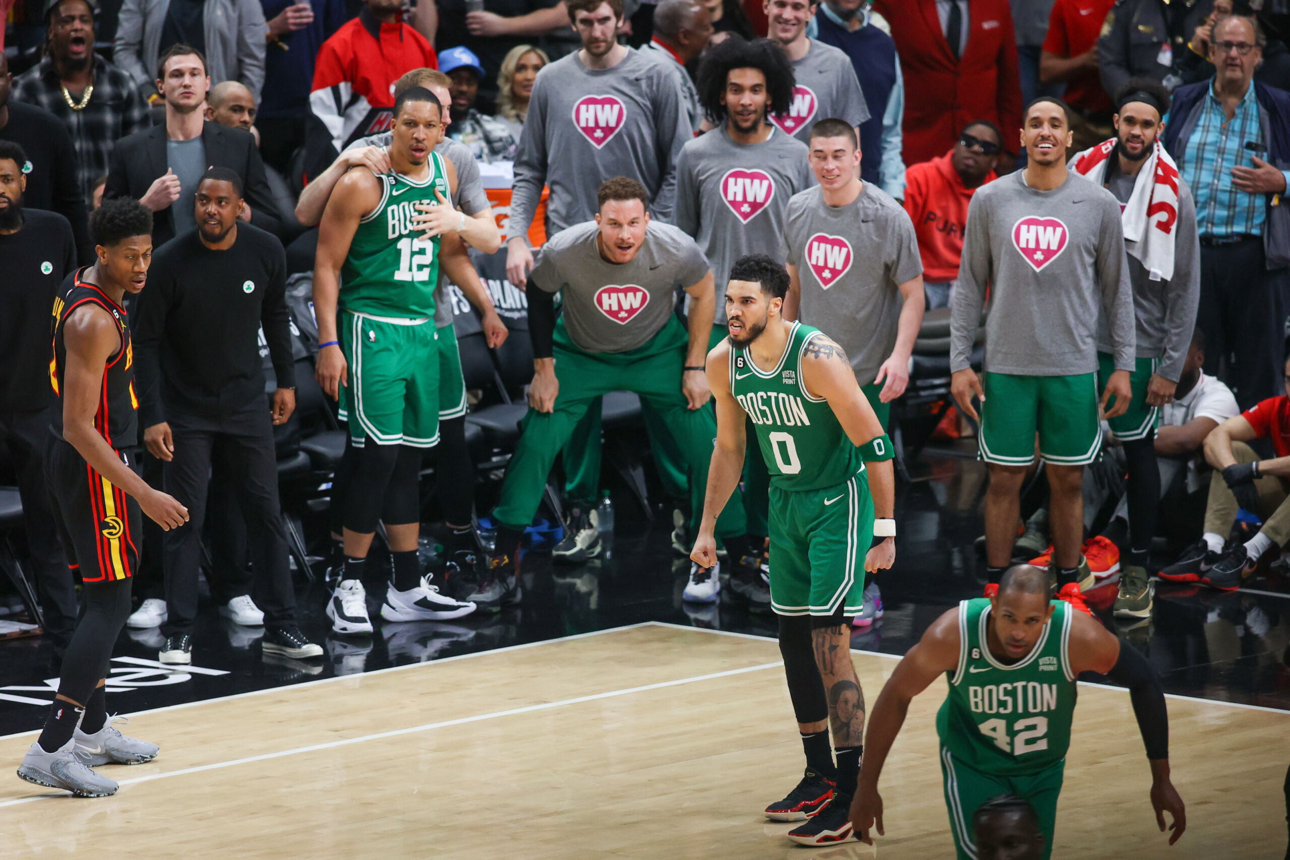 Celtics' Luke Kornet Explains 'Inside Joke' Celebration Vs. Hawks