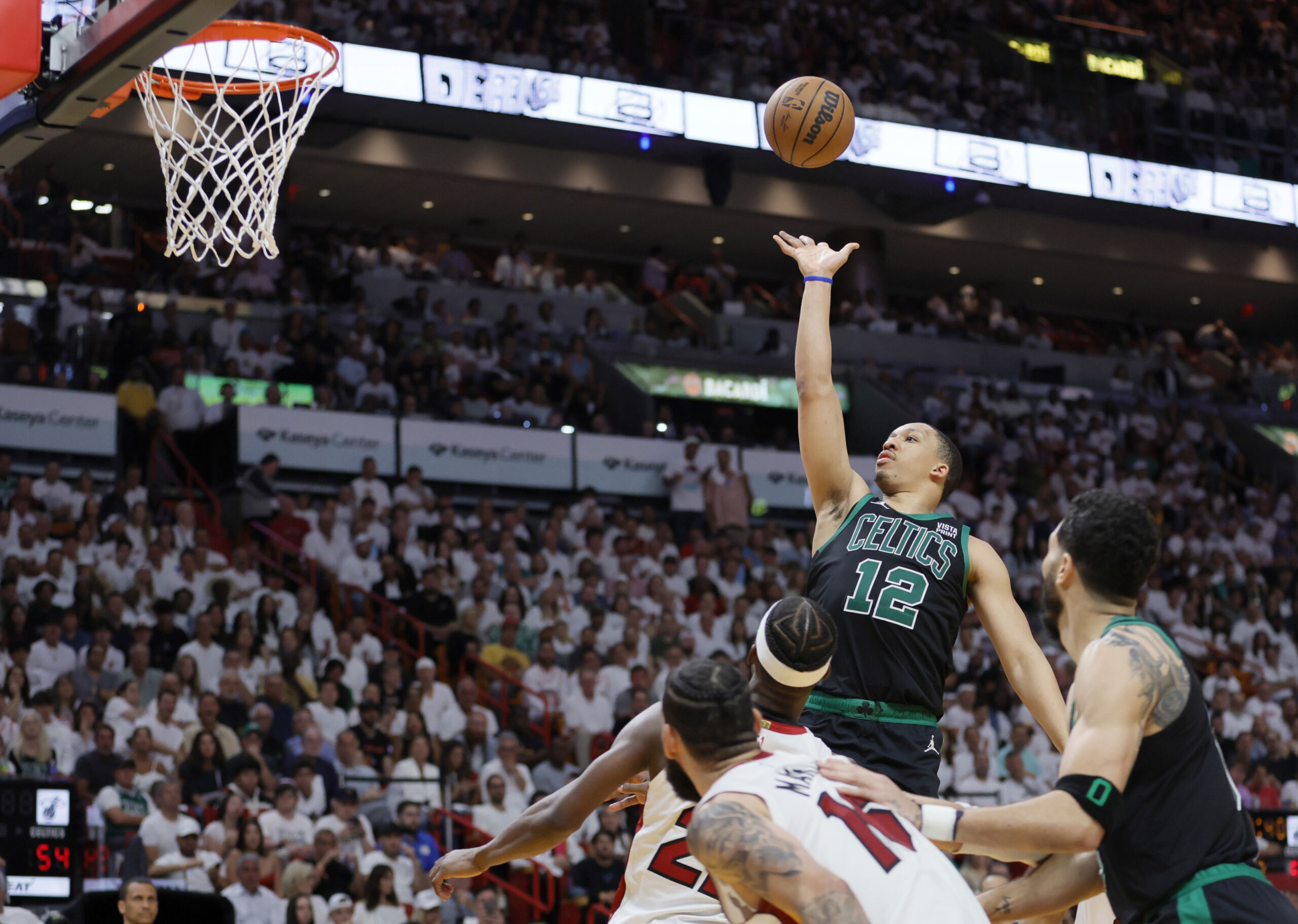Fans make their return for a Celtics game at TD Garden