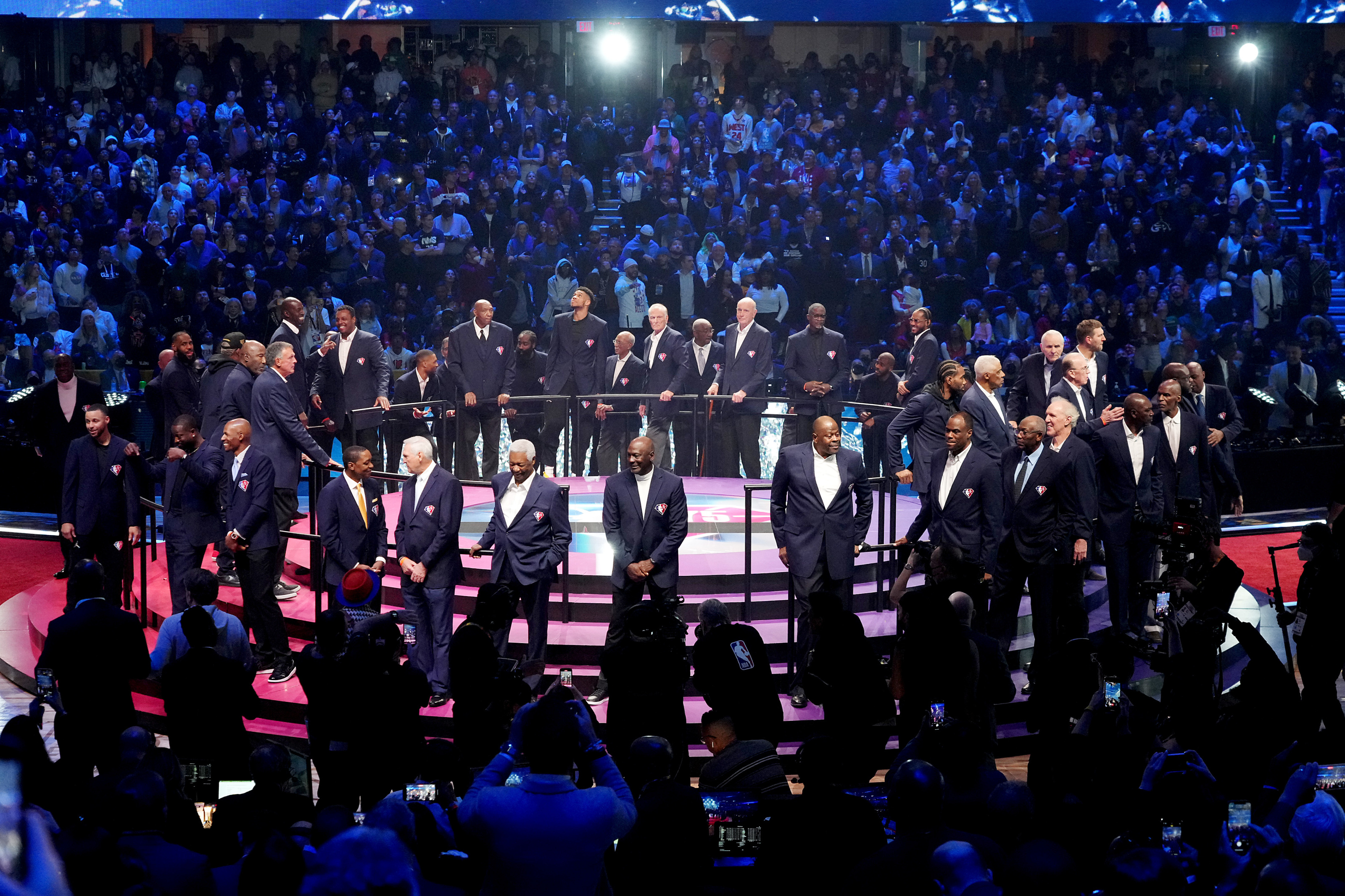 Jordan, Magic honored with 75th anniversary team at NBA All-Star halftime –  The Denver Post