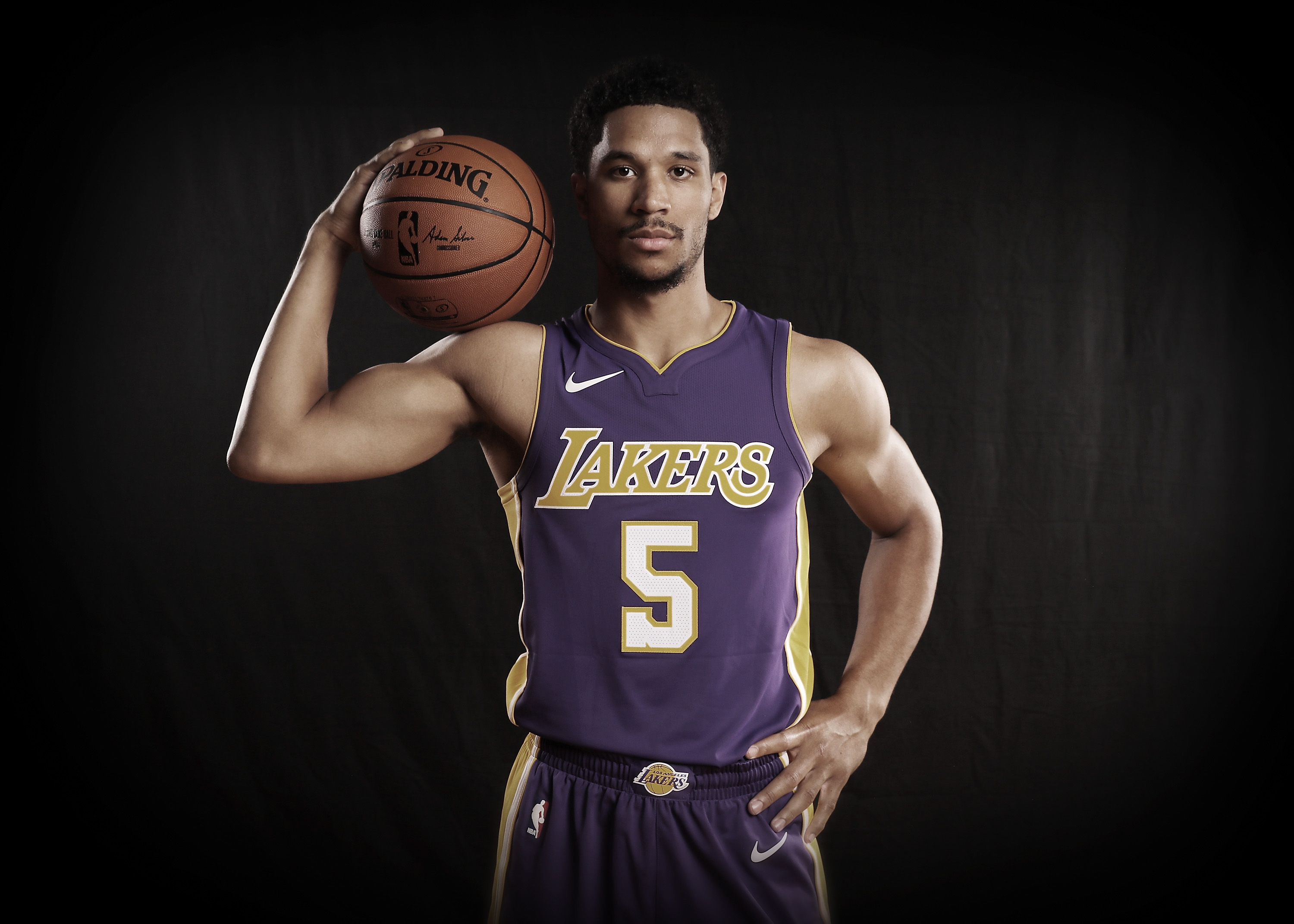 Josh Hart Signed Lakers Jersey (JSA COA) Jazz 1st Rd Draft Pick 2017 N –