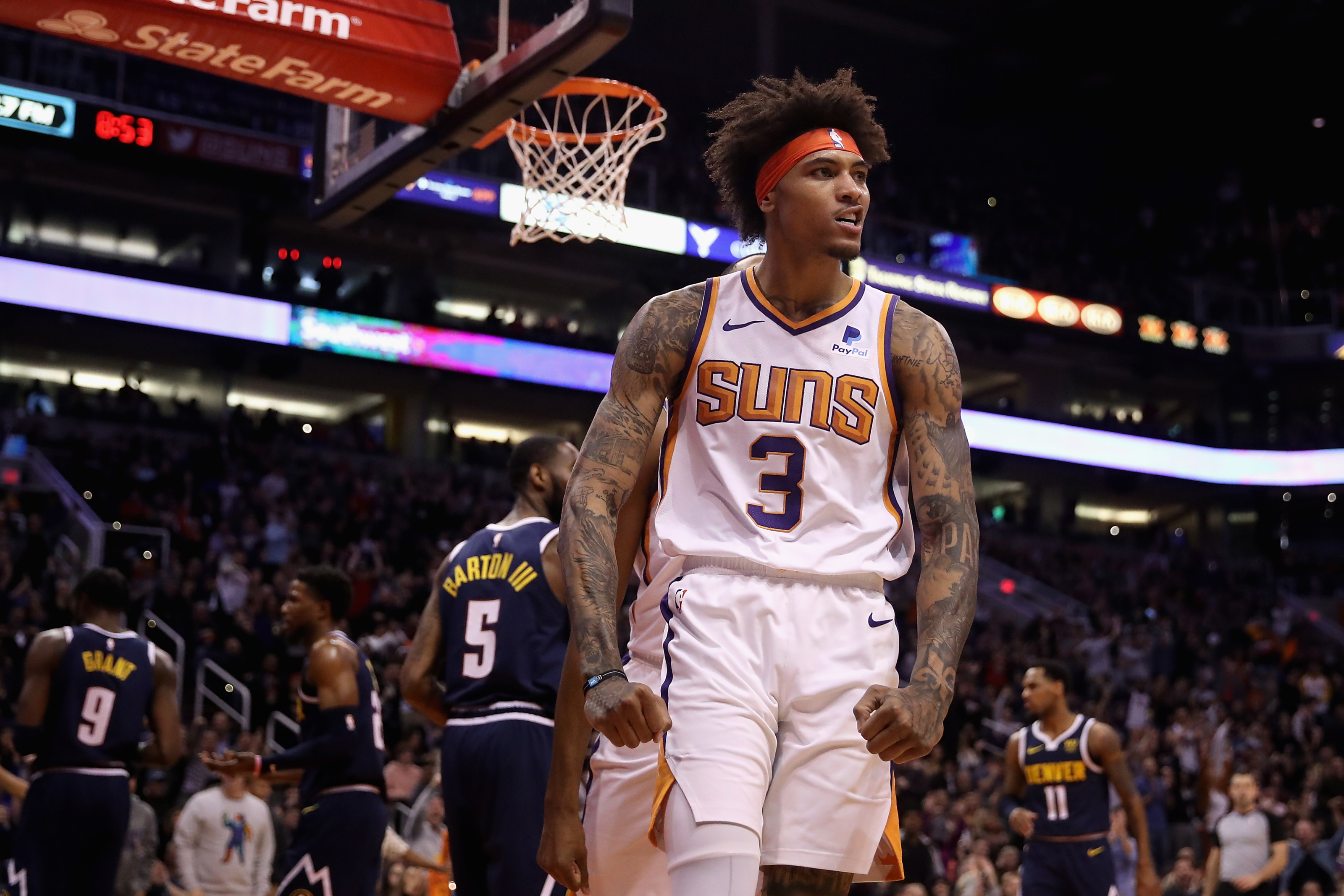 Kelly Oubre Jr. #3 of the Phoenix Suns handles the ball against
