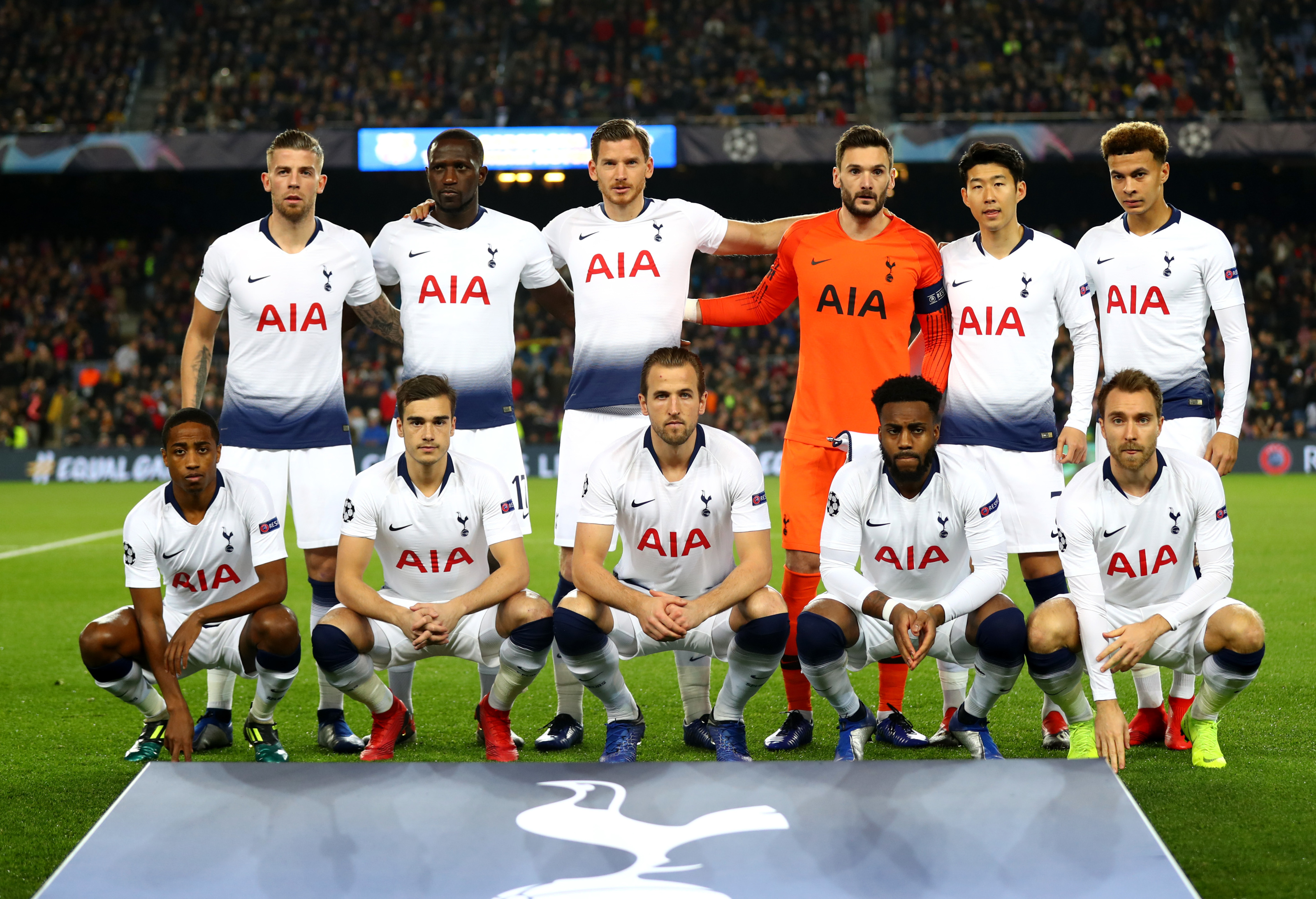 Tottenham's team group during UEFA Europa League Group C match