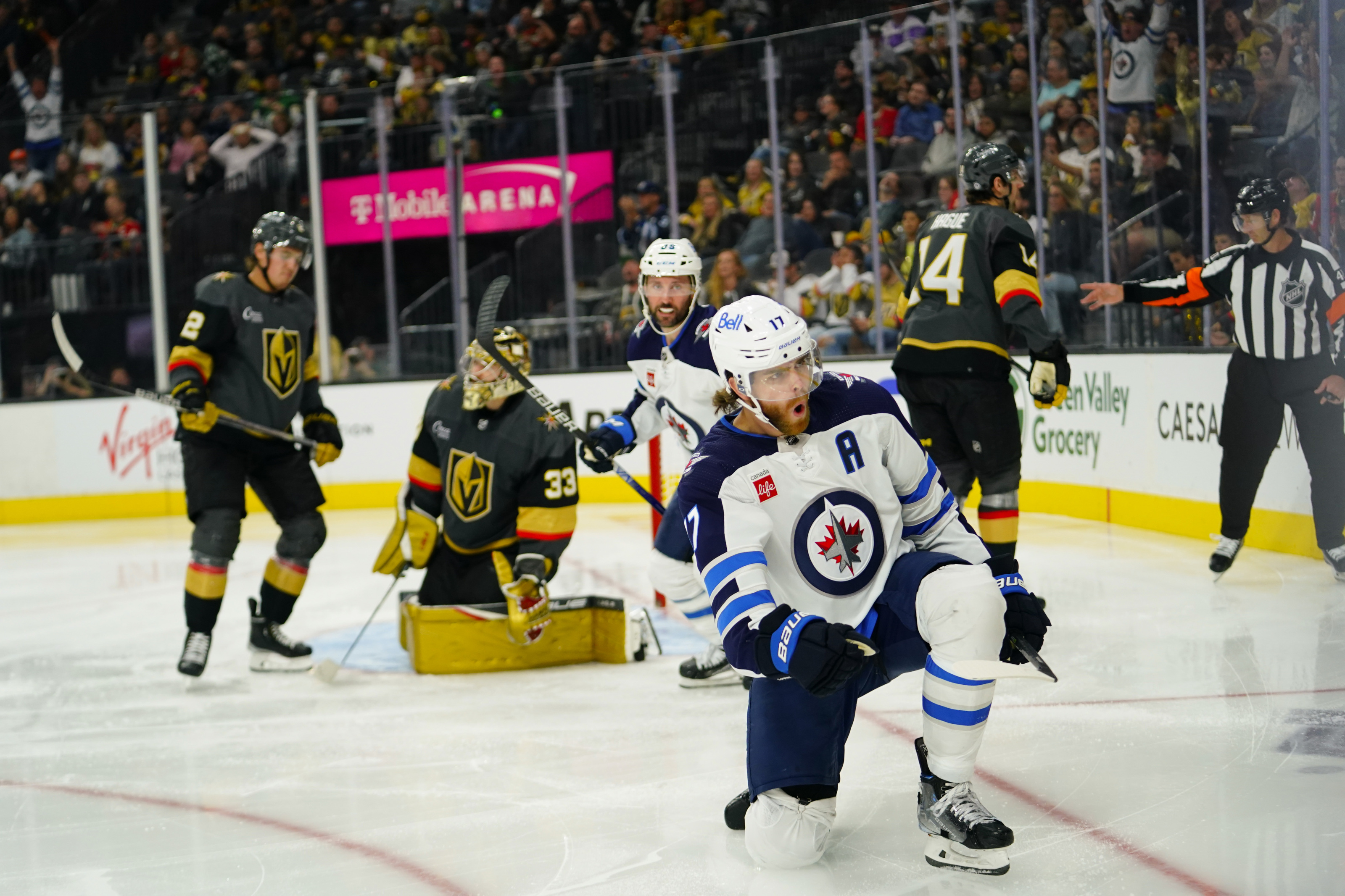 Golden Knights fall to Winnipeg Jets in NHL playoff opener, Golden Knights